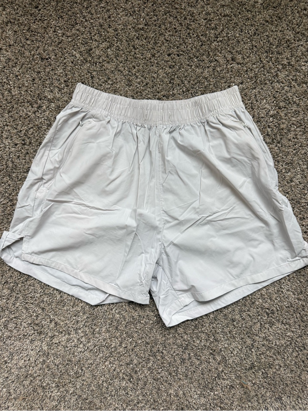 Men's Lightweight White Athletic Shorts
